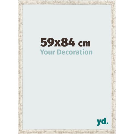 yd. - Cadre photo 59x84 - Blanc Vintage - MDF - Bologna (1/5)
