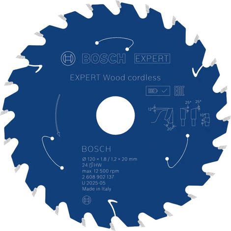 Lame de scie circulaire Bosch expert wood kreissägeblatt 190 mm 48 dents