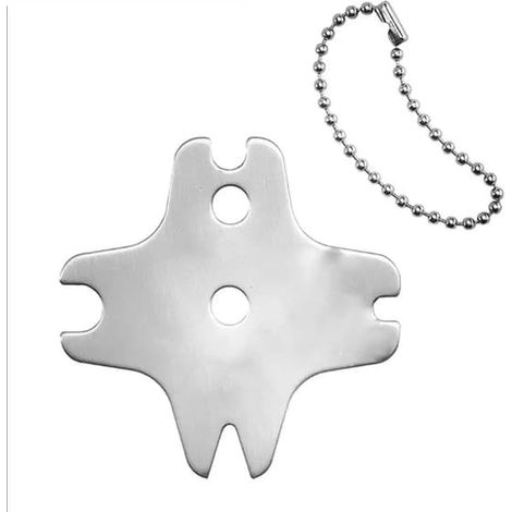 Grattoir à poêle en acier inoxydable, rond (brillant, en stock) (1/5)