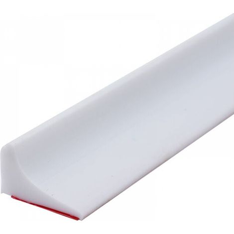 Barrière douche silicone 2m anti-débordement pliable blanche pour sol salle bain (1/5)