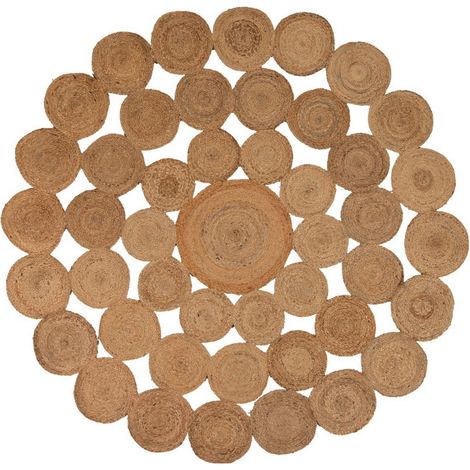 Brauner Juteteppich 200x200 cm (1/3)