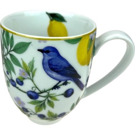 Tazza in porcellana Bogucice Capri da 400 ml con fiori e limoni (1/4)