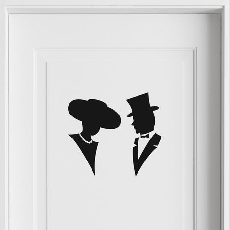 Sticker Mural - WC - 37x42 cm - Noir (1/3)