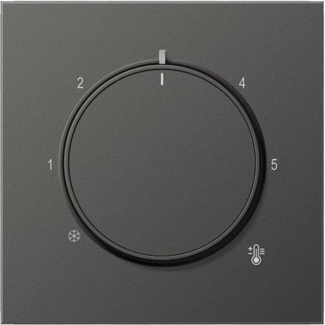 Jung Couvercle pour thermostat, aluminium laqué, série LS, anthracite AL 1749 AN