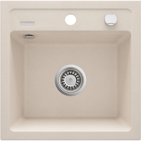 Lavello cucina in granito con 1 vasca 44x44 cm beige - Zeno