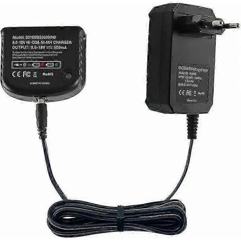 LYERCW - Chargeur de remplacement compatible avec les batteries Black & Decker 9,6 V, 12 V, 14,4 V et 18 V NiCd/NiMH HPB18-OPE H (1/5)