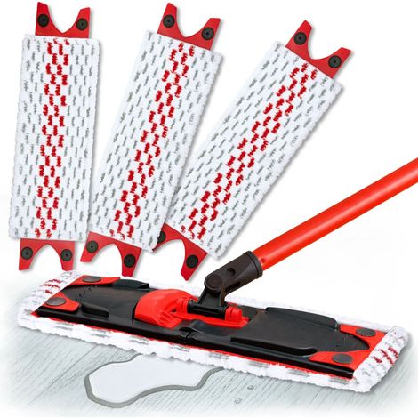 4 Stück Ersatzbezüge für Vileda Wischmopp, kompatibel mit O-Cedar/Vileda UltraMax & UltraMat 2in1, für alle Bodenarten – langlebige Wischbezüge