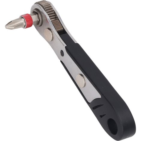 Clé à cliquet 19 en 1 avec embouts de tournevis, angle droit, 16 dents, réversible. (1/5)