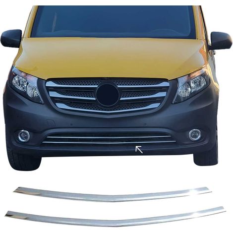 Garniture de Diffuseur Pare-chocs Avant Compatible avec Mercedes Vito W447 2014 à 2021, Garniture Baguette de Calandre en Acier Inoxydable Argent (1/5)