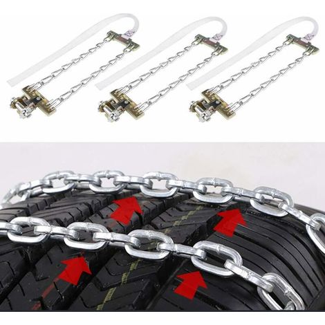 Chaînes antidérapantes Anti-Dérapant Boue Glace Neige Neige Chaîne Chaîne de Sécurité Dhiver Pneu Ceinture pour Voiture Camion Suv 3 Pcs Sunflower (1/2)