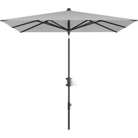 KNIRPS APOLL 240 x 240 cm quadratisch Black Edition Balkonschirm 3 Farben Sonnenschirm 810 Light Grey