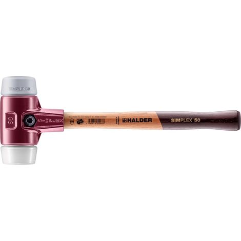 HALDER SIMPLEX Schonhammer Ø 50 mm TPE-mid grau / Superplastik mit Tempergussgehäuse (1/5)