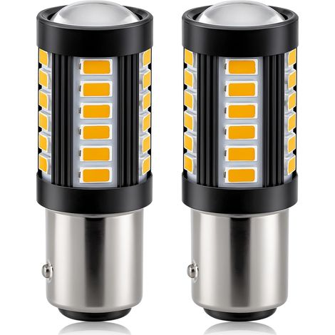 P21/5W BAY15D Amber LED Bulbs 12-30V 3.6W Pack of 2 (1/5)