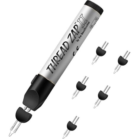 Stylo Fil Brûlant avec 5 Embouts Rechange, Fournitures Industrielles Gravure Portatives, Outil Finition pour Fabrication Bijoux, Couture, Découpe, Sculpture Sur Cire, Soudure et Fonte Perles DIY (1/5)