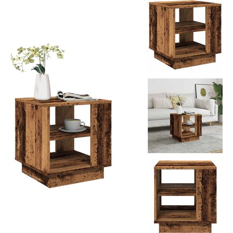 Couchtisch Altholz-Optik 40x40x43 cm Holzwerkstoff - Couchtisch - Couchtische - Beistelltisch - Sofatisch (1/5)