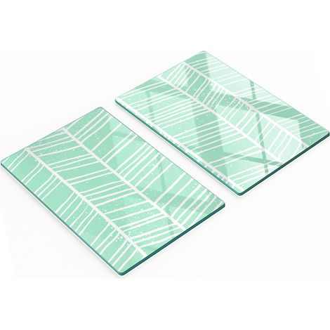 Tablas decorativas de vidrio para cortar y servir, diseño de espiga, 2 x 40 x 52 cm (1/5)