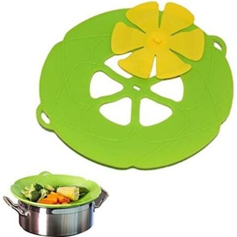 Lulizzie Housse Anti-débordement en Silicone, Couvercle Anti-débordement, Cuisine à Haute température pour Couvercle Casserole pour la Cuisson (1/5)