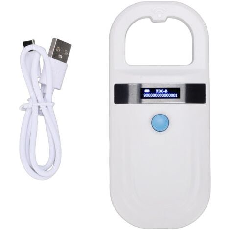 Lecteur de Puces pour Animaux Domestiques, pour Chiens, Chats, Bétail, avec Stockage de 128 Enregistrements, écran OLED Lumineux, Scanner D'identification d'animaux Portable (1/5)