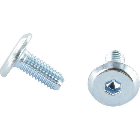 Vis métaux tête plate Clé de 4 HC4 M6X60 Frein filet Acier laitonne-30 pièces (1/2)