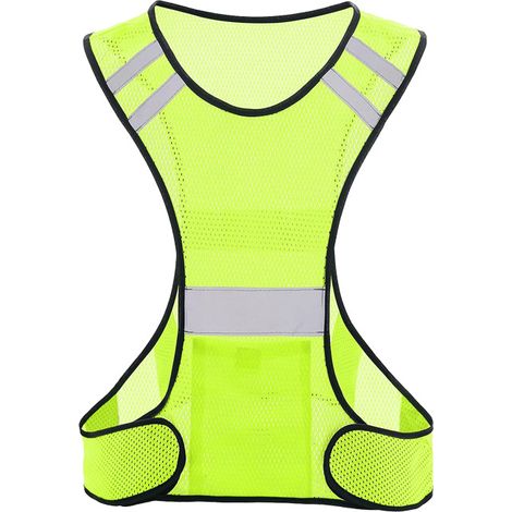 Gilet de sécurité réfléchissant haute visibilité - Homme et femme - Respirant - Léger - Gilet de sécurité fluorescent pour la course à pied et le cyclisme (1/2)