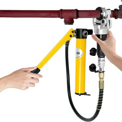 Herramienta de crimpado hidráulica, fuerza de compresión de 6T, matriz en V de 12-28 mm, matriz TH de 16-32 mm, longitud de carrera de 0,63 pulgadas, tamaño del producto 32x18x13 cm. (1/5)