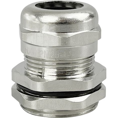 TRU COMPONENTS TC-10302840 Kabelverschraubung M25 Messing (vernickelt) Metall 1 St. (1/2)