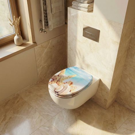 HomSeat-Toilettensitz mit Absenkautomatik, MDF-Kern und Absenkscharnieren