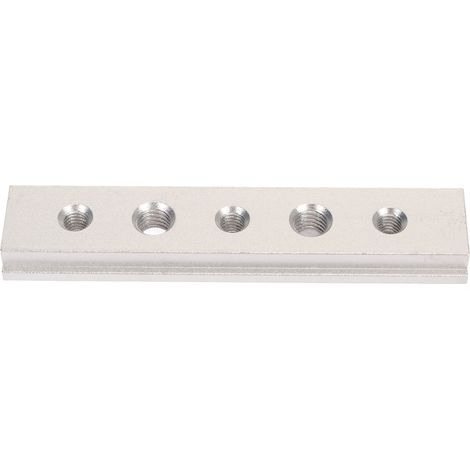 100mm T Slot Miter Track with Holes Aluminum Alloy Woodworking Chute Rail Electric Circular Saw Workbench Fixture Silver (1/5)