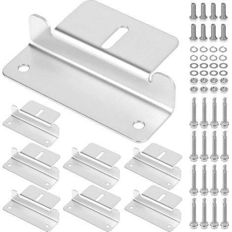 8 Pièces support Z pour panneaux solaires, supports panneau solaire avec écrous/boulons, pour camping-car et bateau (1/4)
