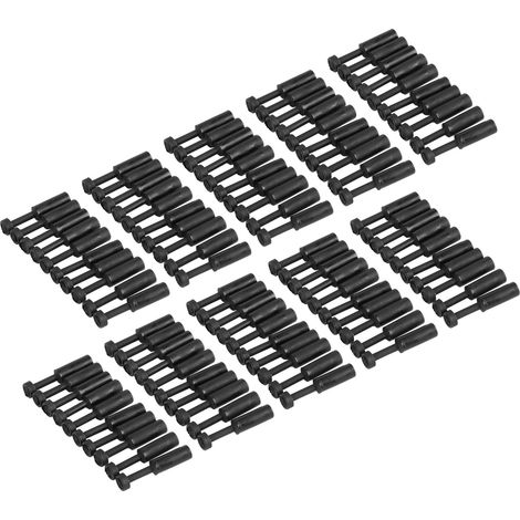 100 raccords bouchons pneumatiques, connecteur composite rapide pour tube poussoir, embouts de finition, 100 pièces (1/5)