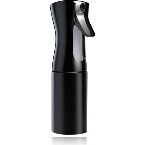 Continuous Water Spray, Water Mist for Hairdressing, Cleaning, Leak Proof with Fine Spray, Refillable Bottle for Hair, Plants, Household and Travel (Black, 200ml) (1/5)