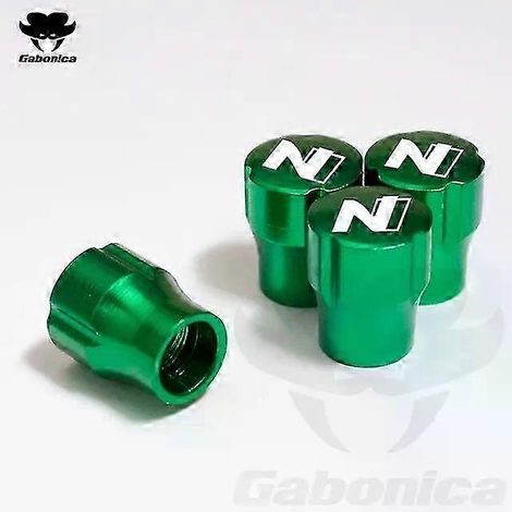 (Vert) 4 bouchons de valve de pneu en alliage de zinc pour Hyundai N, Kona, Accent, Tucson, Santa Fe, Creta, IX35 et I40 (1/4)
