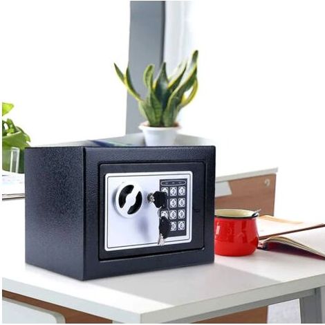 AB5 Serrure électronique à clavier numérique, coffre-fort en acier pour la maison et le bureau (1/4)