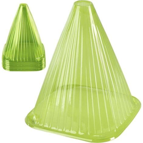 BUNTHAUS PA Lot de 10 housses de protection vertes pour plantes – protègent les plantes du vent, de la pluie et des animaux – housses de protection en PVC (1/4)