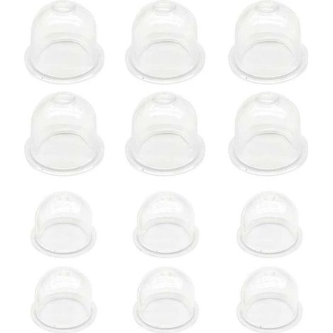 12 Pcs White Primer Bulb Pump 19mm And 22mm Clear Carburetor Oil Cup For Lawn Mower Hedge Machine Gasoline Saw Fan Fuel Primer Bulb (1/5)