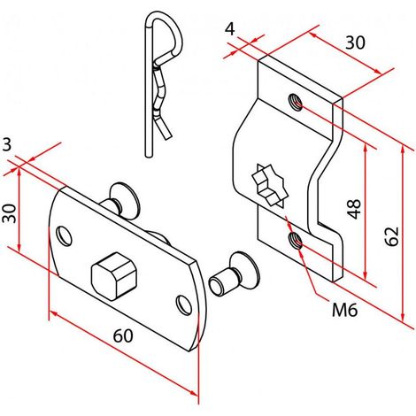 Tm2 Sup45 - Omega+Sq.Pin Support1Pc