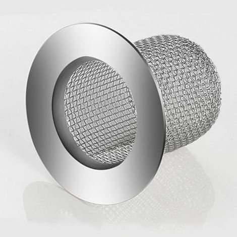 Attrape-cheveux pour drain de douche, filtre de vidange de baignoire, panier de vidange en acier inoxydable pour salle de bain, buanderie, filtre anti-obstruction, convient pour trou de vidange de 3,3 (1/5)