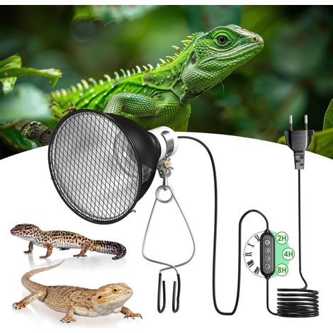 100W E27 Lampe Chauffante Terrarium Support (Sans ampoule) – Lampe Chauffante Dôme Réflecteur avec V (1/5)