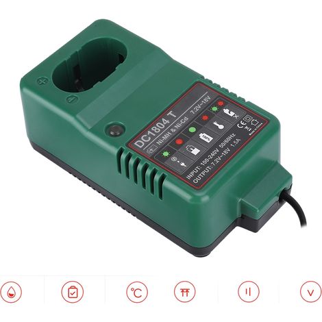 Chargeur de batterie NiMH à protections multiples, 7,2 V CC / 18 V CC, compatible avec les batteries MAKITA (prise australienne). (1/5)