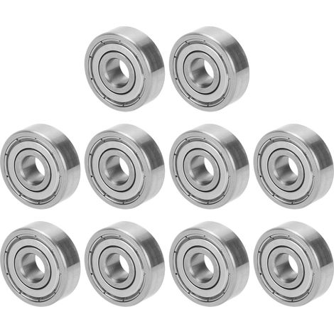 10 Roulements à Billes en Acier Inoxydable S628Z pour Skateboard, Silencieux et Durables