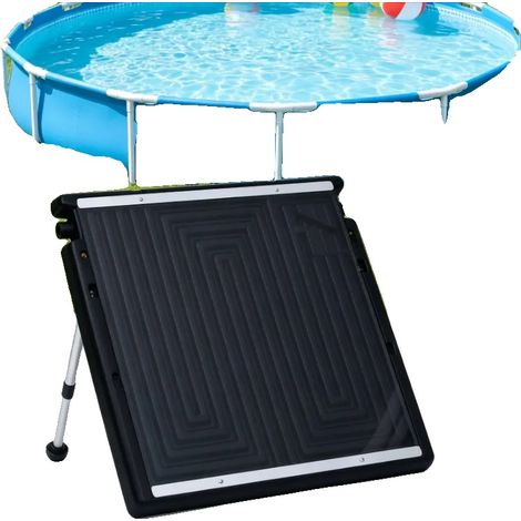 Pannello solare per riscaldamento piscina, 75 cm x 75 cm, capacità 5 L, lunghezza tubo 1 m, piedino di supporto regolabile, compatibile con sistemi di filtrazione. (1/5)