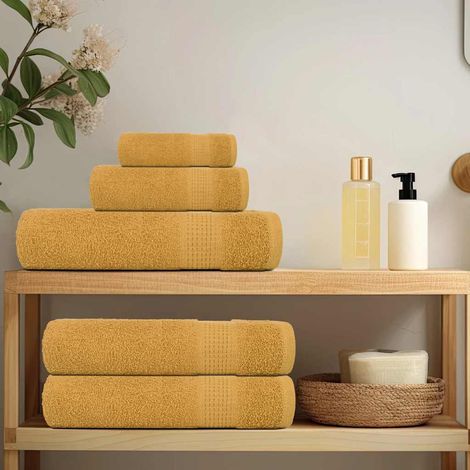 vidaXL 12 Piece Towel Set "FROGN" Gold 360 gsm (1/5)
