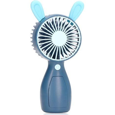 Mini ventilateur portable au style cartoon, rechargeable par USB, procure une brise rafraîchissante naturelle et convient à la maison, au bureau et aux voyages. (1/5)