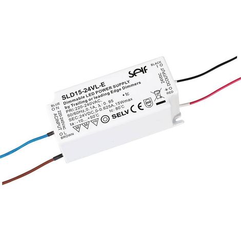 SELF ELECTRONICS SLD15-24VL-E SLD15-24VL-E CONTROLADOR LED DE TENSIÓN CONSTANTE 15 W 200 - 625 MA 24 V/DC 1 PZA(S)