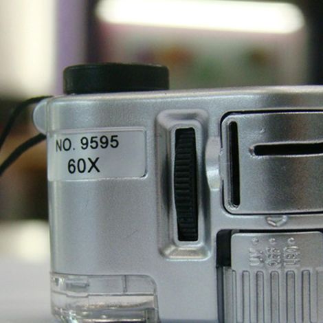 Loupe de poche 60x, mini microscope, détecteur à lampe ultraviolette, loupe pour monnaie, lampe LED, textile, bijoux, optique, pièces de monnaie, UC12 (1/5)