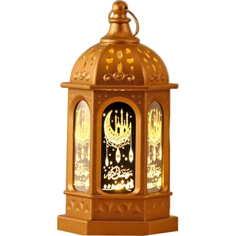 Lantern Ramadan Marocaine en verre décoratif de 13x7cm, multicolore, avec batteries intégrées, pour fêtes et décorations festives (1/5)