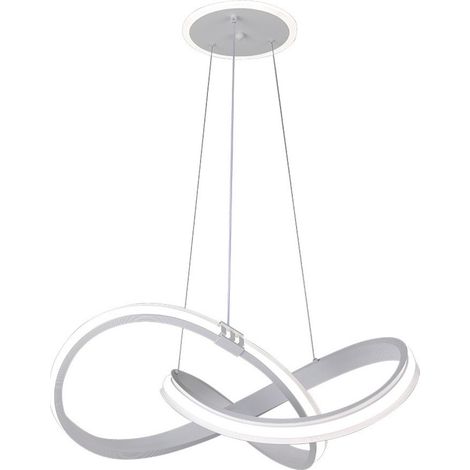 Suspension Glow, blanche, 129 W, 3000–6000 K, 10920 lm, lumière d'ambiance, variateur avec télécommande, 58 x 58 cm