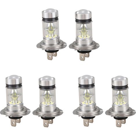 Lot de 3 ampoules LED H7 haute puissance 100 W, 20 LED, pour phares antibrouillard de voiture, blanc 6000 K. (1/5)