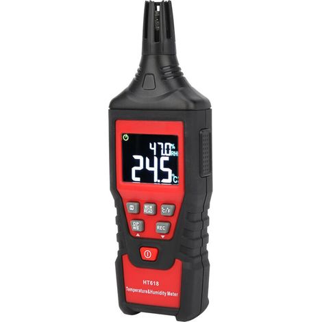 Température Humidité Mètre Numérique Haute Précision Sensibilité Portable Double Affichage LCD HT618 (1/5)