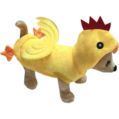 PET Halloween Cock cosplay dress, mignon costume de chat costume chaud animal (taille M, jaune) (1/5)